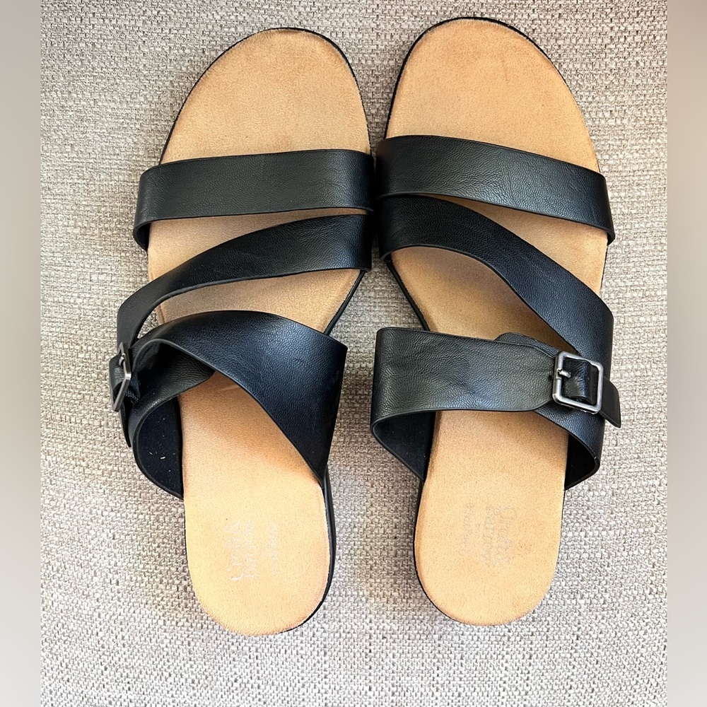 Croft & Barrow Women's Laylah Black Comfort Slip On Sandals